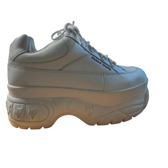 Naked Wolfe White Chunky Platform Sneakers - Picture 11 of 16